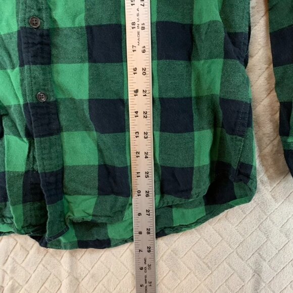 Croft & Barrow Mens Medium Button Shirt Plaid Green Flannel Long Sleeve Collared - Picture 9 of 16